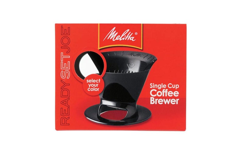 Melitta Filter Coffee Maker, Single Cup Pour-Over Brewer, Black, 1 Count (640007)