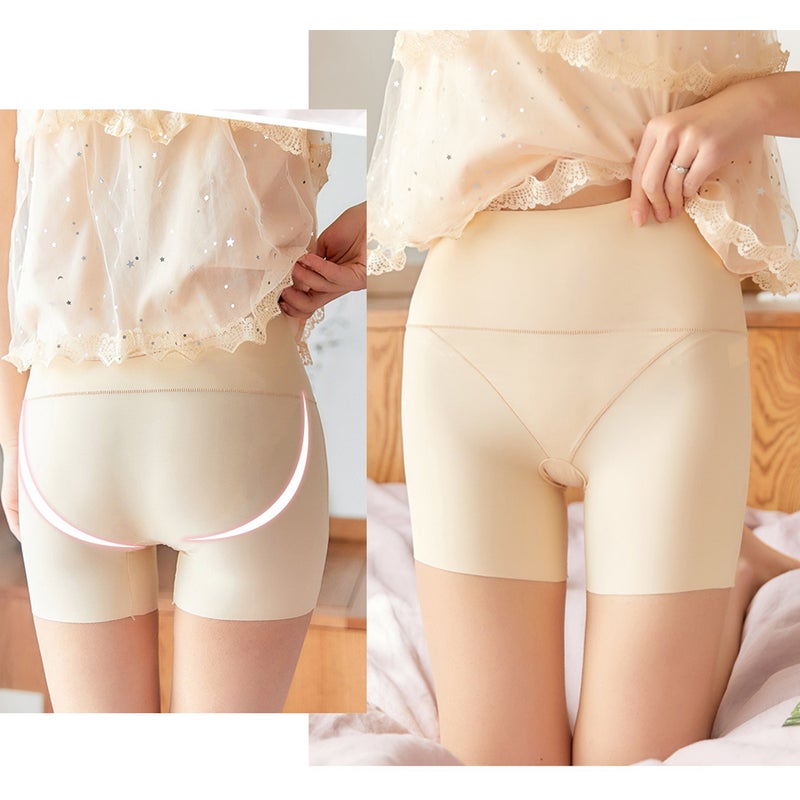 👕 بنطال بخصر عالي من الثلج للنساء مقاس XL كاكي - Image 1