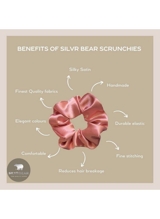 SILVR BEAR Premium Satin Scrunchies SAME 10 COLORS AS PIC, Anti-Hair-Breakage, Hair Ties, Scrunchies Set for Girls, Women, Best gift for Sister, Friend, Mom (Exotic Shades) - Image 3