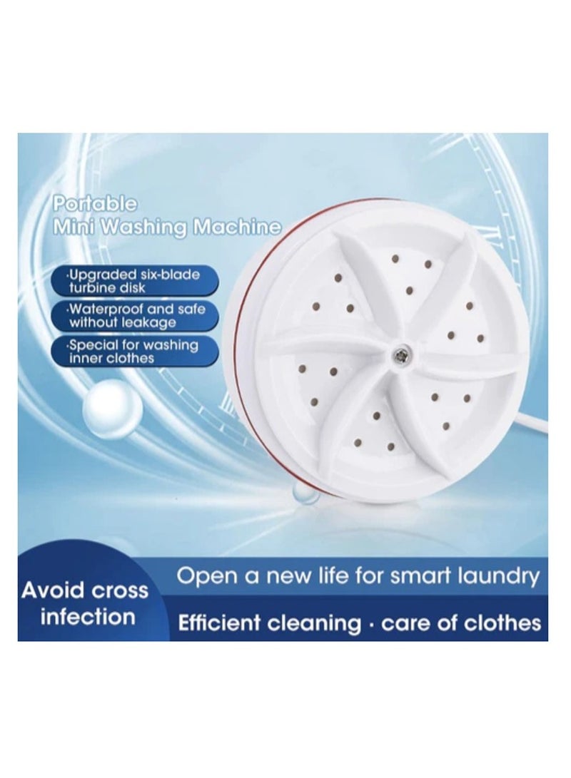 Mini USB Portable Washing Machine, USB Rotating Turbine Portable Washing Machine, 30 MINS Timing Auto-shut , USB Charging for Home Travel , Machine For Socks Underwear  - Image 3