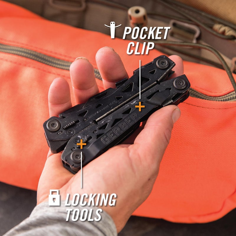 Gerber Gear Suspension-NXT EDC Multitool 15-in-1 Pocket Knife, Needle Nose Pliers and Wire Stripper for Camping and Survival, Black - Image 3