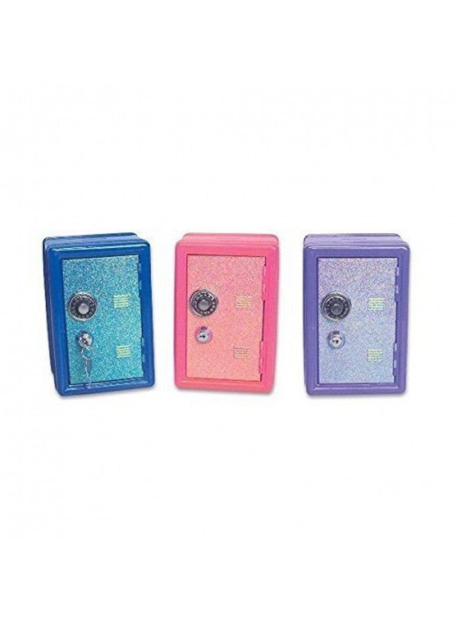 Rhode Island Novelty 7 Inch Glitter Locker Safe Bank, One Piece per Order - Image 2