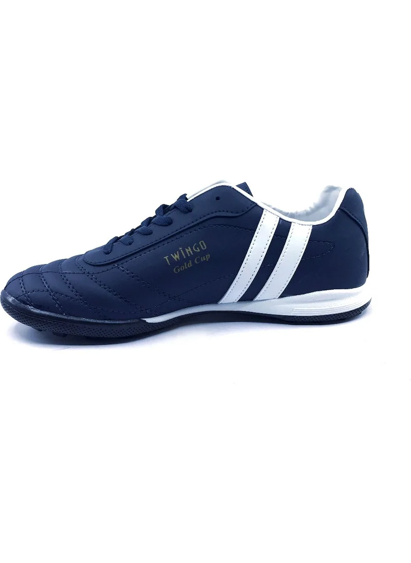 توين جو 134 Navy-White Men's Artificial Turf Football Shoes