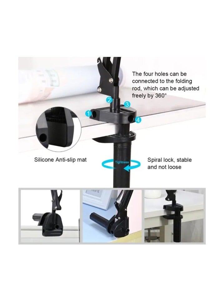 PULUZ PULUZ 10.2" (26cm) Curved Ring Light with Desktop Arm Stand – USB Dimmable LED Light for Makeup, Live Stream, YouTube Video, PKT3090B - Image 3