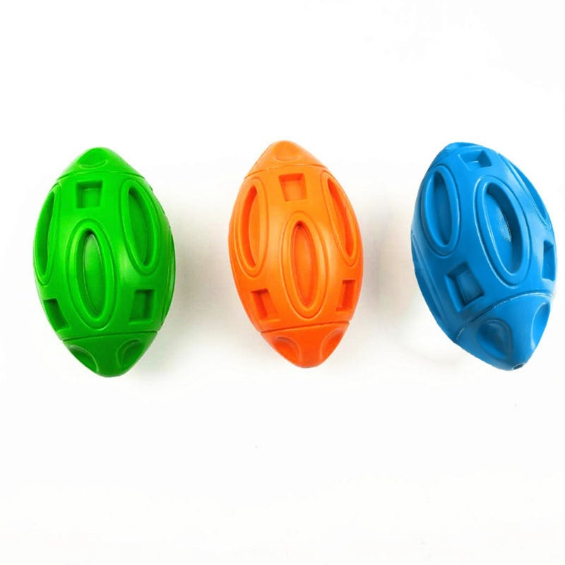 Rubber Sounding Rugby Rubber High Quality Pet Ball Grinding Teeth Bite Dog Toy Ball - Image 5