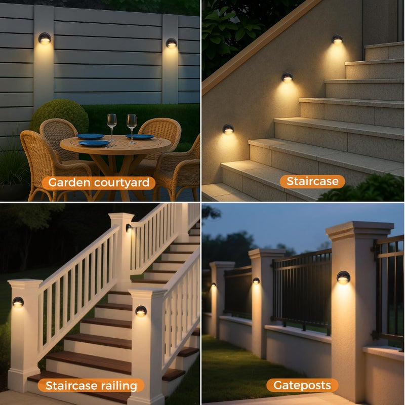 HOSITARK Low Voltage LED Deck Lights Kit with Transformer Timer and Photocell Sensor, IP67 Waterproof Low Voltage Landscape Lighting, Step Lights for Outdoor Walkway Stair Post Railing (6 Pack) - Image 5