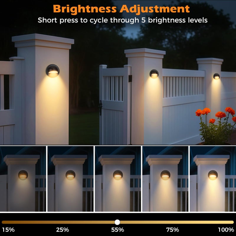 HOSITARK Low Voltage LED Deck Lights Kit with Transformer Timer and Photocell Sensor, IP67 Waterproof Low Voltage Landscape Lighting, Step Lights for Outdoor Walkway Stair Post Railing (6 Pack) - Image 2