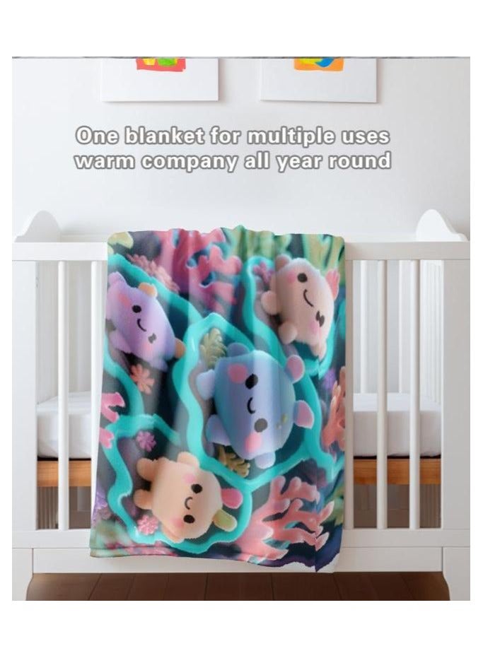 عام بطانية رقيقة من الفانيلا (دافئة ومريحة، ومناسبة للنوم واستخدام الألعاب وإزالة الغبار ومقاومة للرمل) 150 سم * 200 سم - 954 - Image 1