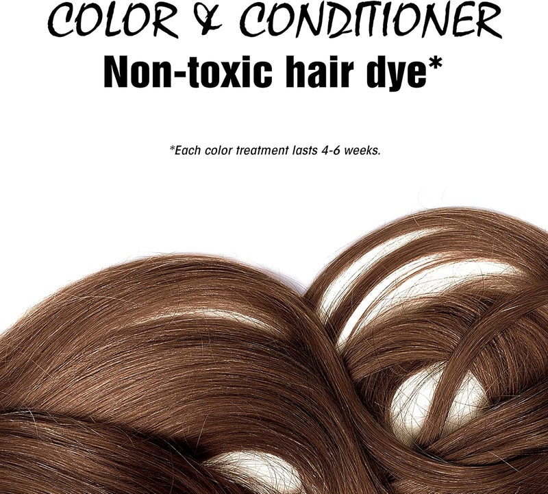 Light Mountain Natural Hair Color & Conditioner - Medium Brown, Organic Henna and Botanicals, Chemical-Free Semi-Permanent Hair Dye - Image 3