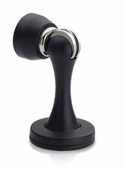 Y&D Magnetic Door Stops, Stopper Stainless Steel Doorstop Brushed Satin Nickel, Black Wall Floor Mounted Holder Catch for Bedroom Bathroom Kitchen Home Office  - Image 1