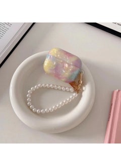 Suitable For AirPods 4 Headset Protective Cover Cartoon Shell Pattern For Apple1/2/3 Generation Pro2 Bluetooth Pendant Bracelet-Color:Shell Bracelet-Rainbow-Model:AirPods 1/2 Generation (protective Cover)