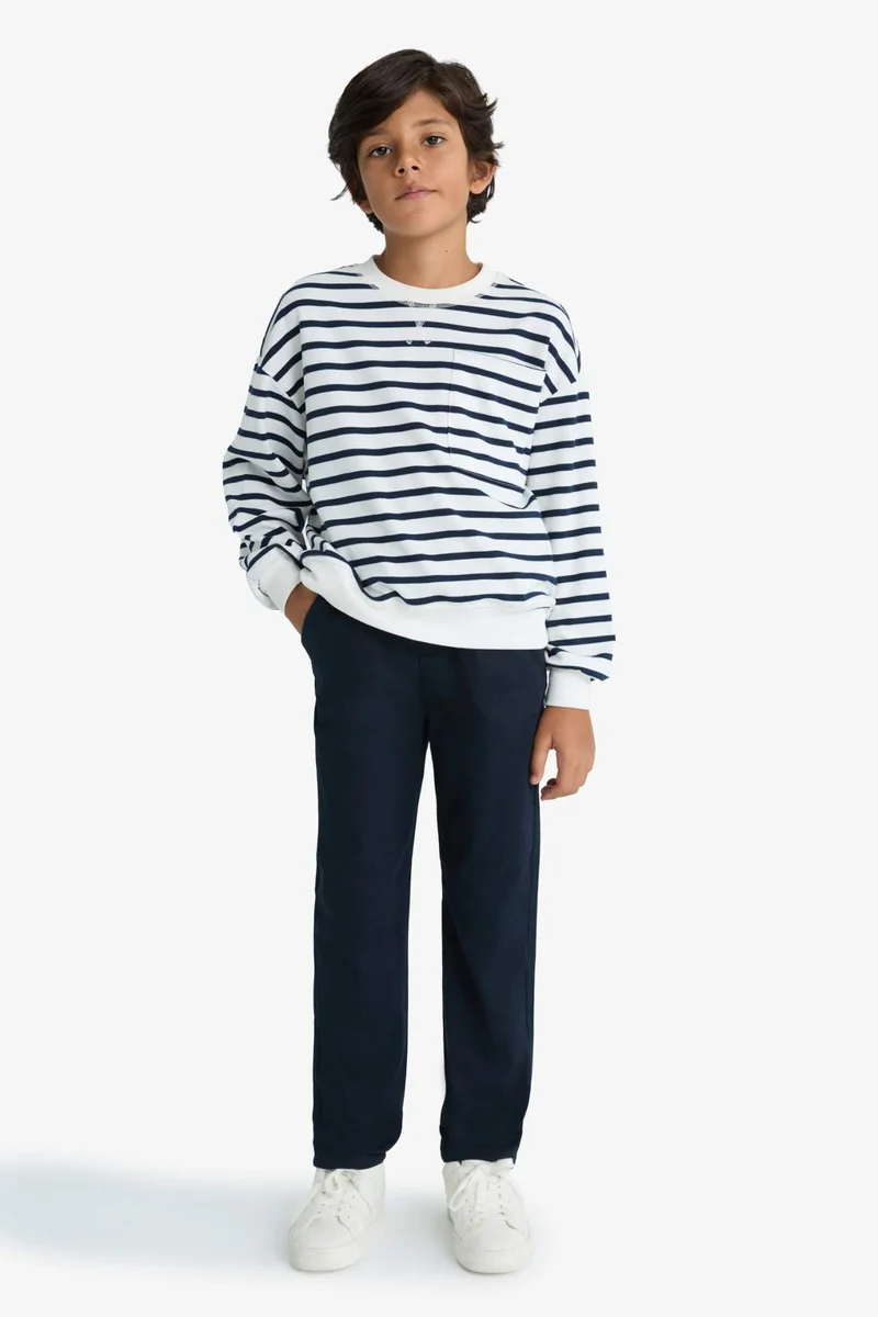 ديفاكتو Boy Straight Leg Gabardine Trousers