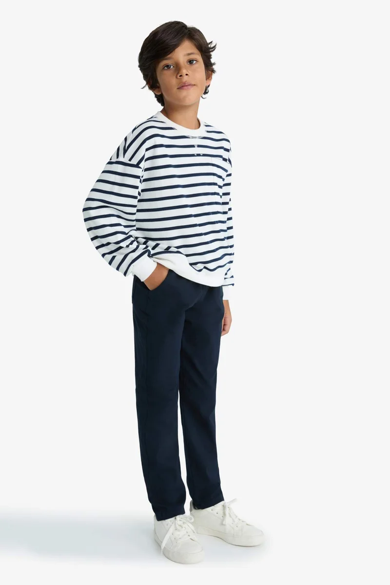ديفاكتو Boy Straight Leg Gabardine Trousers