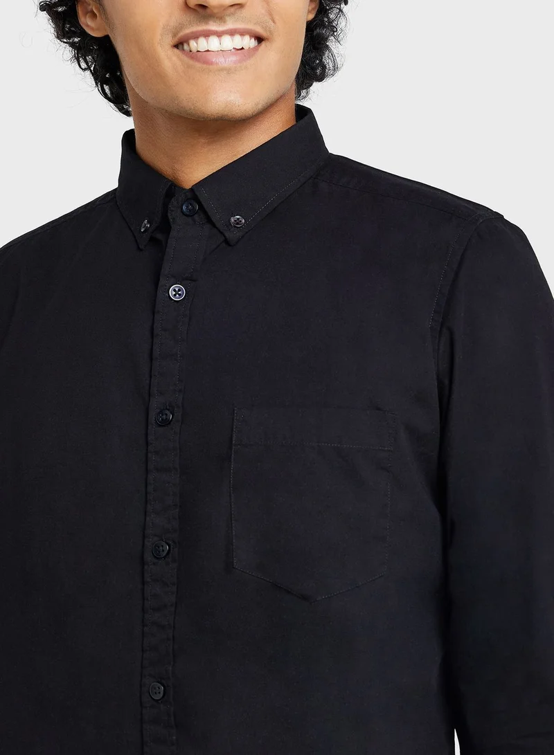 Seventy Five Pure Cotton Casual Double Pocket Shirt