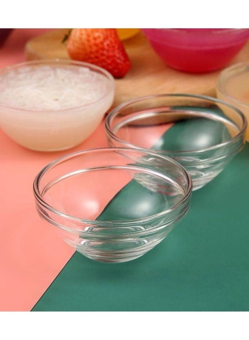 Set of 6 small glass bowls - Image 1