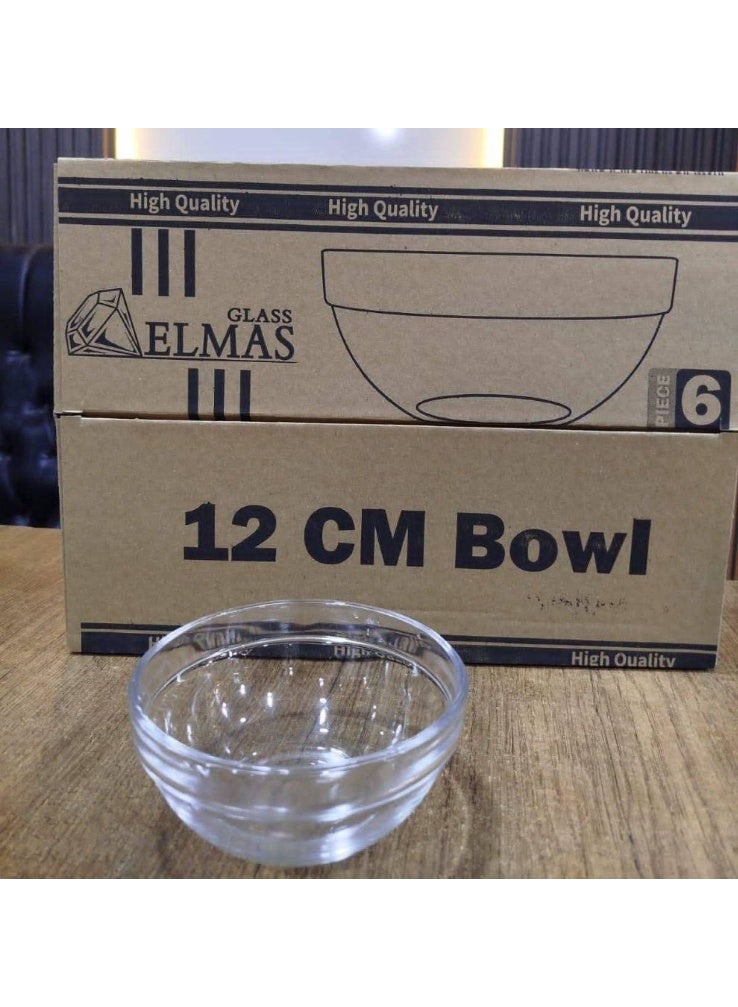 Set of 6 small glass bowls - Image 4