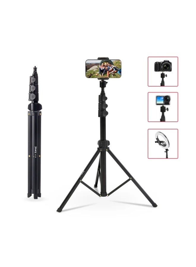 جيه ماري حامل ثلاثي القوائم MT-38 قابل للتعديل للكاميرا 590-1680 مم، حامل ثلاثي القوائم متين وخفيف الوزن مع إعداد سريع، متوافق عالميًا مع كاميرات DSLR والكاميرات الرقمية وكاميرات الفيديو، مثالي للتصوير الفوتوغرافي وتصوير الفيديو - Image 1