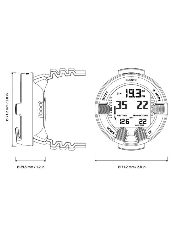سانتو ساعة Suunto Vyper Novo بدون منفذ USB، لون أبيض - Image 4