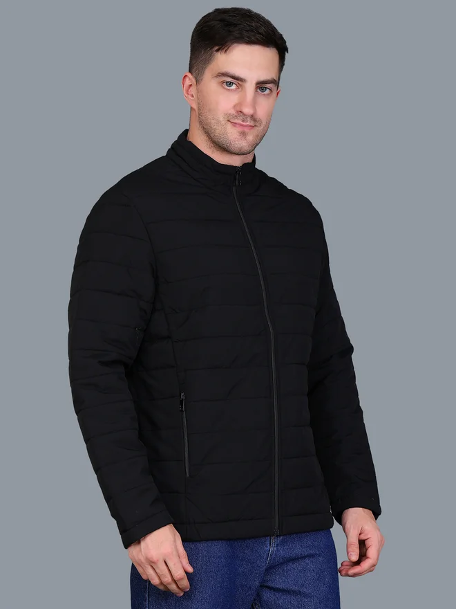 Fort Collins Fort Collins Men Black Padded Bomber Jacket