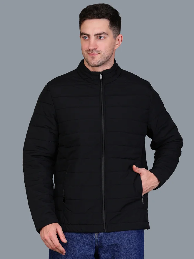 Fort Collins Fort Collins Men Black Padded Bomber Jacket