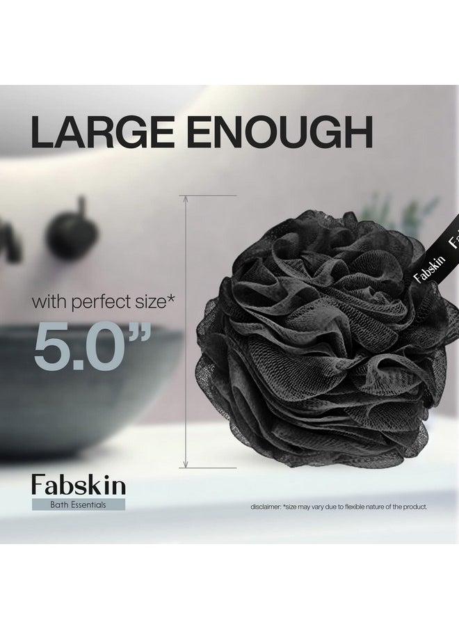 Fabskin Fabskin Luxury Bathing Loofah For Men And Women | Pack Of 4 | Black & White | Foaming Loofah For Bathing | Bath Scrub Sponge | Made In India  - Image 5