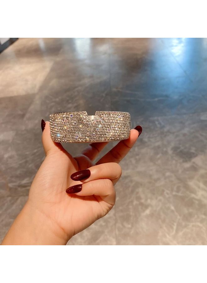 High Value Rhinestone Ashtray Creative Multifunctional Stainless Steel For Home Office - Image 3