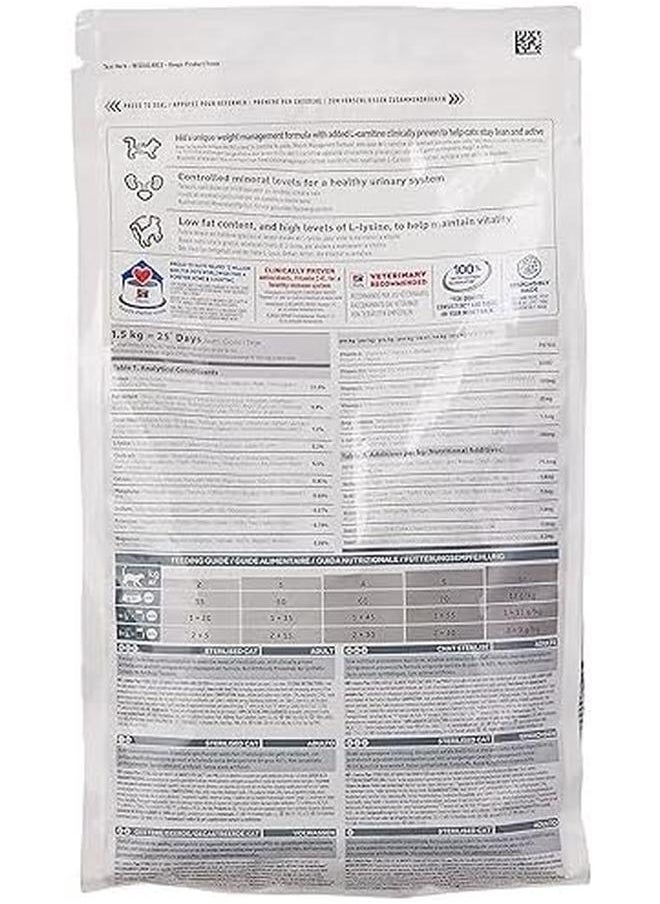 Hill's - Sterilised Adult Cat Food With Chicken 1.5 Kg - Image 1