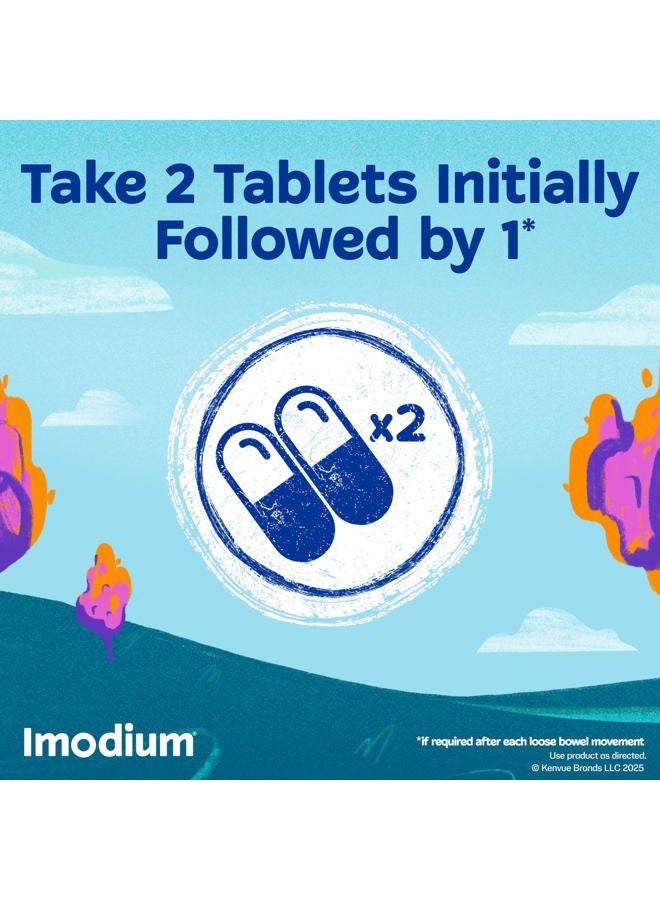IMODIUM A-D Diarrhea Relief Caplets with Loperamide Hydrochloride, Anti-Diarrheal Medicine to Help Control Symptoms of Diarrhea Due to Acute, Active & Traveler's Diarrhea, 24 ct.  - Image 5