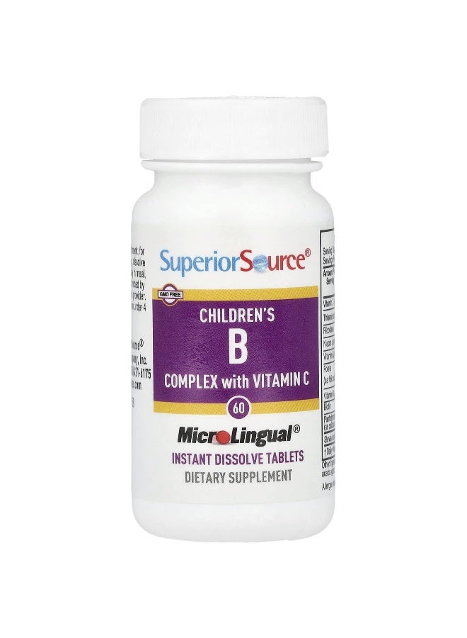 Superior Source, Children's B Complex with Vitamin C, 60 MicroLingual Instant Dissolve Tablets - Image 3