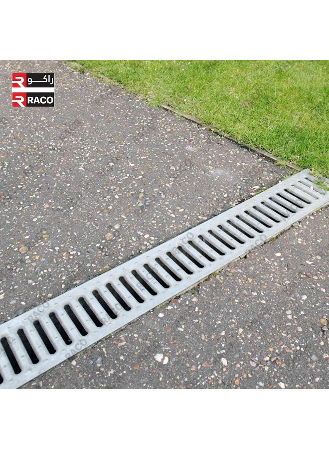 RACO Floor Grating, Drain Channel for Landscapes, Pools, Roofs, Terraces, Balconies, Gardens, Corridors 1Mtr Length Maid in Spain (Polypropylene (PP) 5.5")  - Image 3
