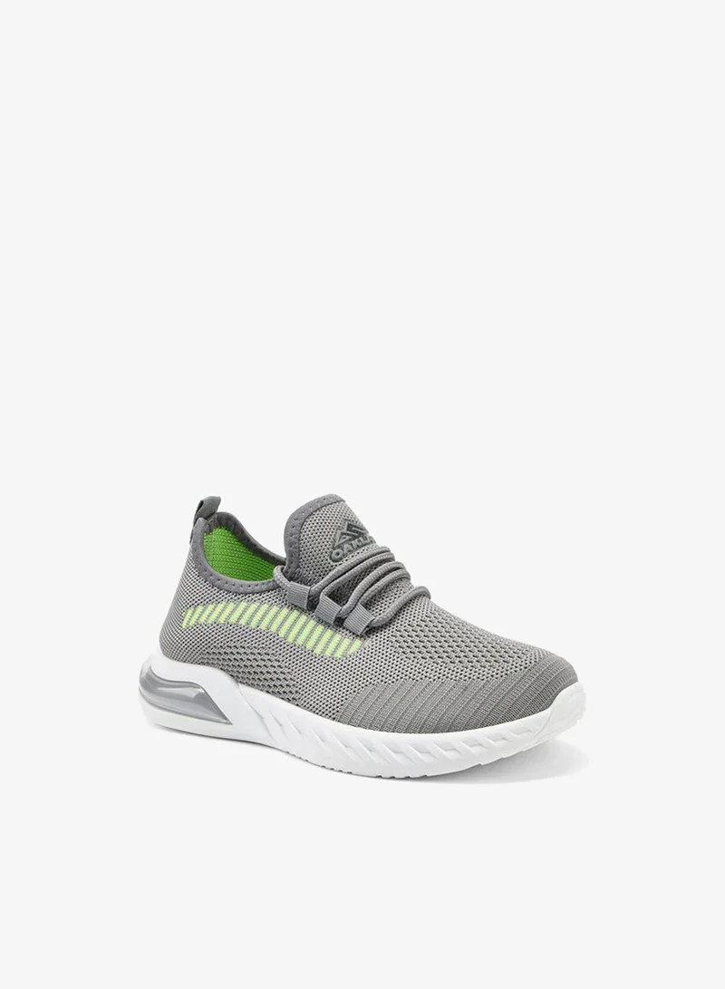 Oaklan by Shoexpress GREY Textured Lace-Up Sports Shoes for Men | Best Price UAE