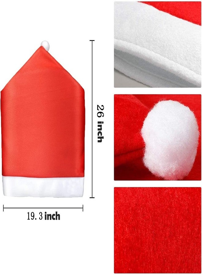 FIVOENDAR Set of 6 Large New Pack Santa Claus Hat Christmas Chair Covers Color - Fun Decoration in Wedding Parties Enjoy Responsibly & Creative Novelty Gifts - Image 3