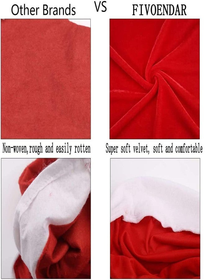 FIVOENDAR Set of 6 Large New Pack Santa Claus Hat Christmas Chair Covers Color - Fun Decoration in Wedding Parties Enjoy Responsibly & Creative Novelty Gifts - Image 4