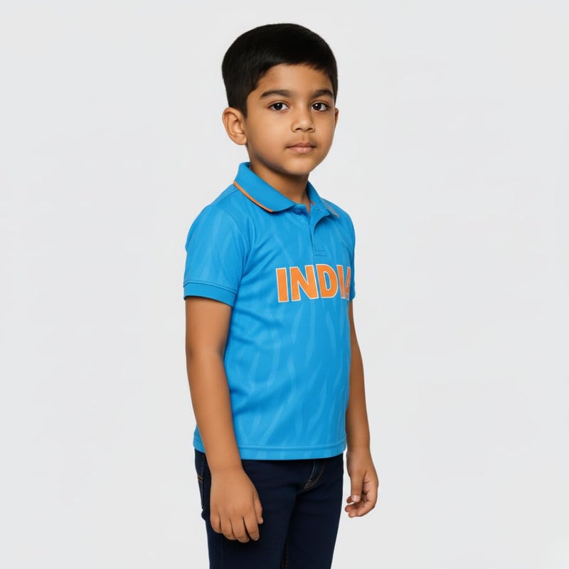 Cambridge | Team India Kids Jersey | Blue Cricket T-Shirt | Cricket Tshirt Kids | Cricket Tshirt for Boys - Image 4