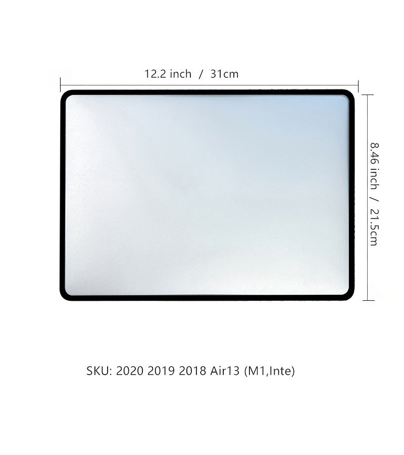 غطاء TPU ناعم الحواف متوافق مع MacBook Air 13 بطرازات 2020 و2019 و2018 - أسود - Image 2