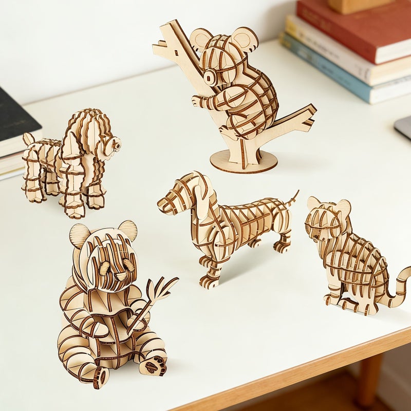 3D Three Dimensional Puzzle Assembly Craft Kit Sheep Model Desktop Animal Decoration Creative Toy Gift For Birthday Holiday - Image 3