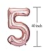 Jonhamwelbor 50 Number Balloons Rose Gold Big Giant Jumbo Number 50 Foil Mylar Balloons for 50th Birthday Party Supplies 50 Anniversary Events Decorations - Image 4