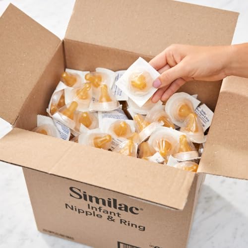 Similac حلمة وزرّ لزجاجة حليب سيميللاك، حلمة وزرّ زجاجة للأطفال، خالية من اللاتكس، 50 قطعة - Image 4