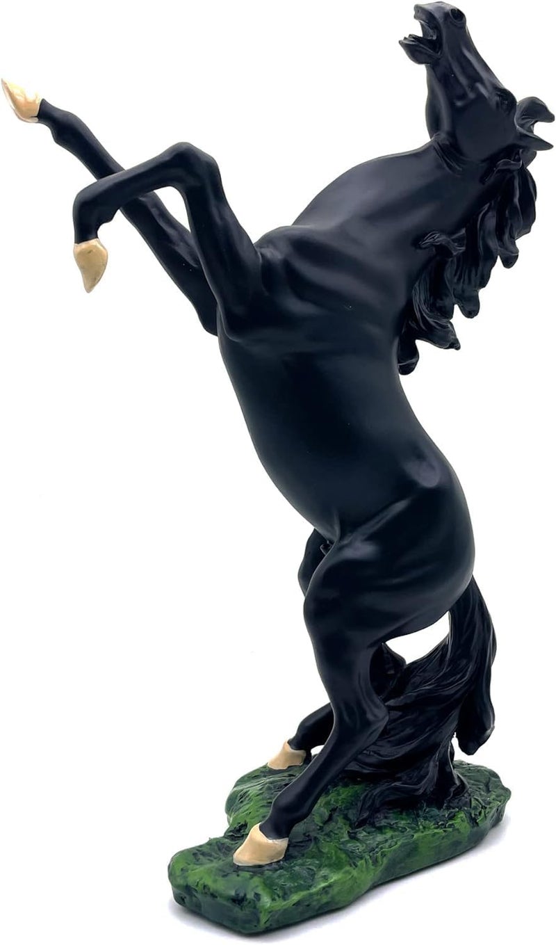 CBEX Standing Horse Statue Figurine Nordic Artwork Sculpture Horse Ornament for Bookshelf Cabinet Desk Decor Collection Black - Image 1