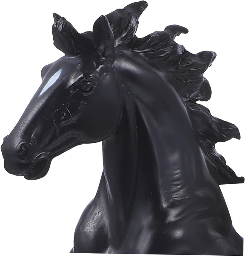 CBEX Standing Horse Statue Figurine Nordic Artwork Sculpture Horse Ornament for Bookshelf Cabinet Desk Decor Collection Black - Image 4