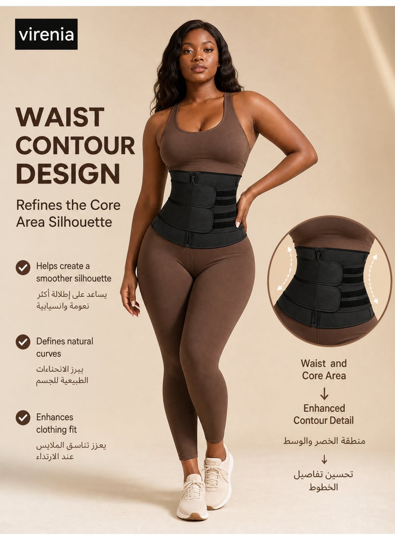 virenia Adjustable Waist Trainer Slimming Belt – Tummy Sauna Bandage Wrap – Body Shaper Compression Wrap – Plus Size Corset Waist Trainer for Women & Men-XL - Image 2