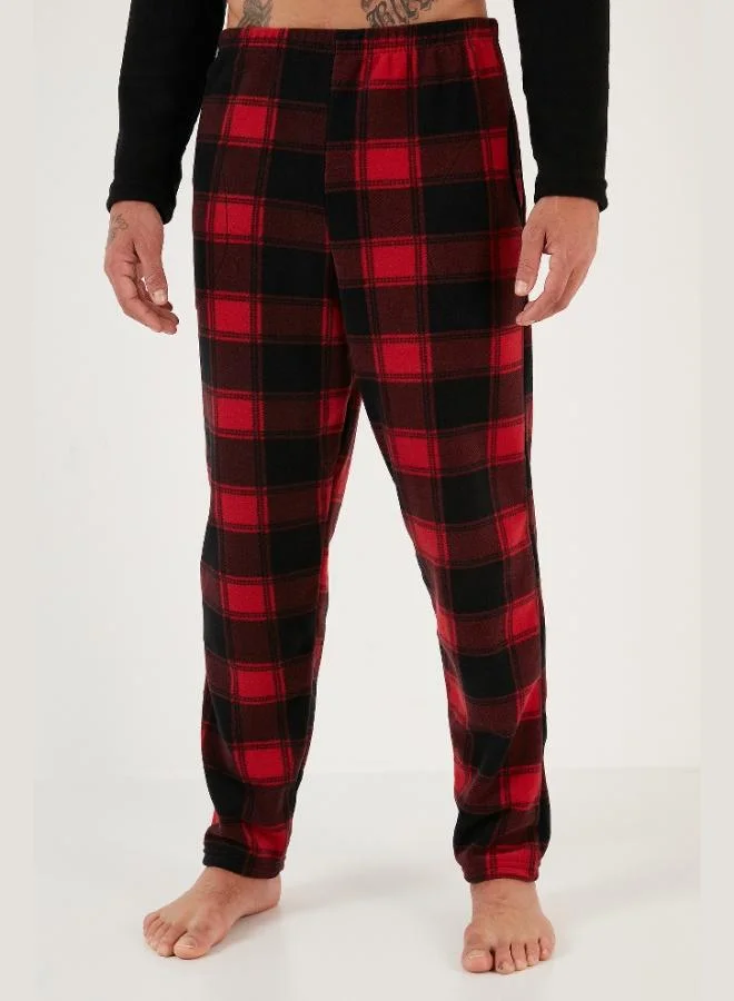 Buratti  Buratti Plaid Regular Fit Crew Neck Winter Polar Fleece Pajama Set Men's PAJAMAS SET 609610013W4 for Men | Best Price UAE