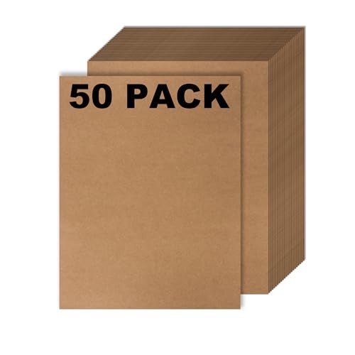 Bargain Paradise 50 Pack Kraft Paper - Brown Stationery Paper- Brown Craft Paper for Arts and Craft, Drawing, D.I.Y. Projects - Letter Size Kraft Paper - Laser & Inkjet Printer Compatible - 8.5 x 11 Inches - Image 1
