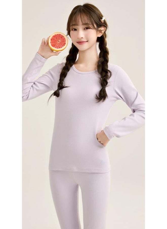 NIBEMINENT Cotton Thermal Underwear For Teenage Girls Suitable For Wearing As A Base Layer In Winter In A Cotton Knitted Set - Image 1