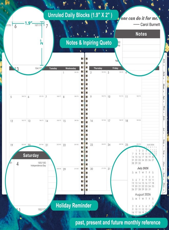 Journaltastic Monthly Planner/Calendar 2026-2031 - 5 Year Monthly Planner 2026-2031 from July 2026 - June 2031, 9" x 11", 2026-2031 Calendar Planner with Tabs - Image 4