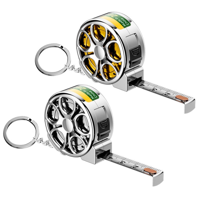 Silver Stretchable Mini 2M Stainless Steel Tape Measure Ruler With ABS Shell For Home Office Car DIY Projects - Image 5