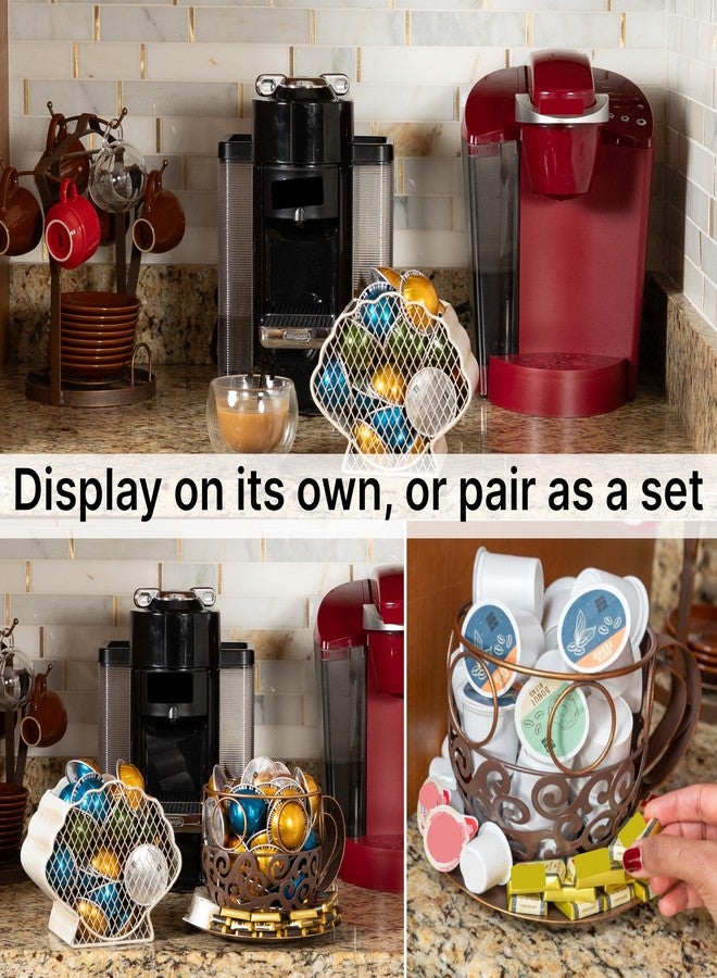 مايد إيزي كيت منظم كبسولات القهوة Made Easy Kit متوافق مع Nespresso Vertuo و Original - حامل أنيق على شكل سلة مناسب للمقاهي والحانات ومحطات العمل المكتبية (Clam) - Image 5