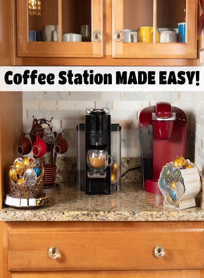مايد إيزي كيت منظم كبسولات القهوة Made Easy Kit متوافق مع Nespresso Vertuo و Original - حامل أنيق على شكل سلة مناسب للمقاهي والحانات ومحطات العمل المكتبية (Clam) - Image 4