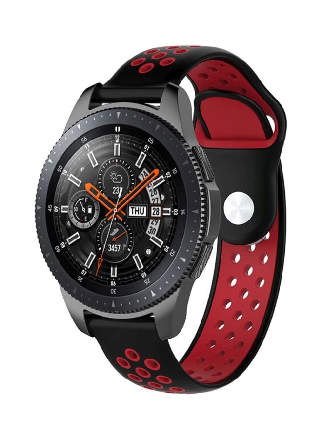 Voberry Replacement Band Strap For Samsung Galaxy Classic 46mm Black/Red - Image 3