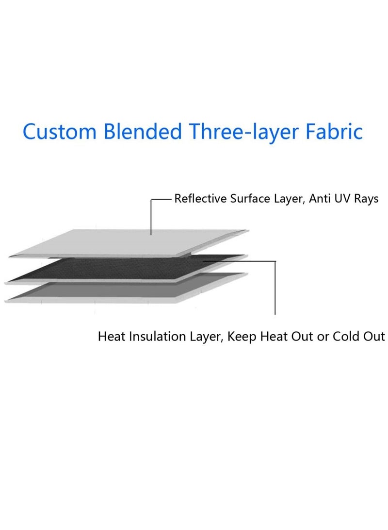 Car Side Window Sun Shade, Universal Reversible Magnetic Curtain, Roller Sunshade, Baby and Kids Shades for UV Glare Protection, Travel Accessories (16 x 25 Inch) - Image 2